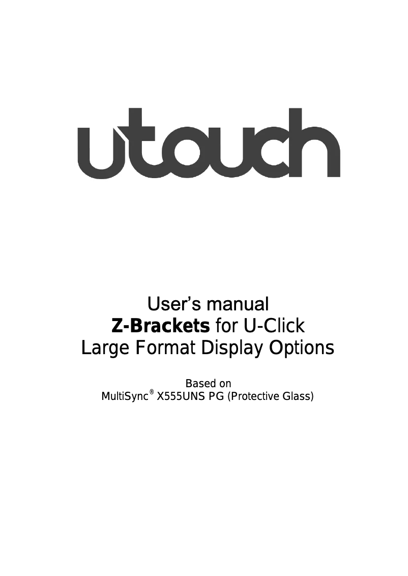 Page 1 de la notice Manuel utilisateur NEC MTS-55L-HORZ