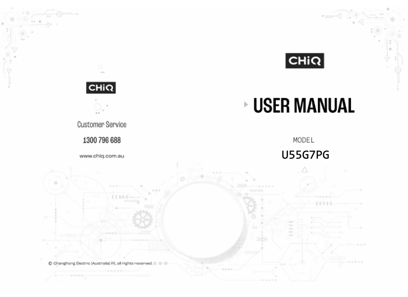 Page 1 of the manual User Manual CHiQ U55G7PG