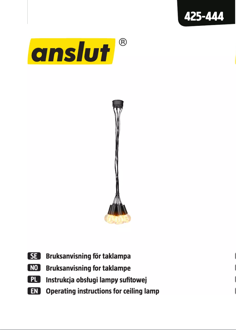 Page 1 de la notice Manuel utilisateur Anslut 425-444