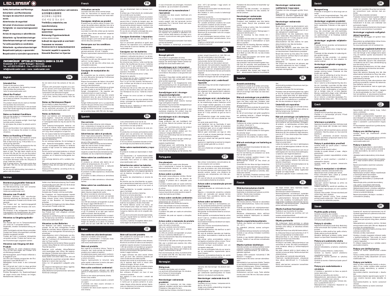 Página 1 del manual Manual de usuario Zweibrüder LED Lenser F1