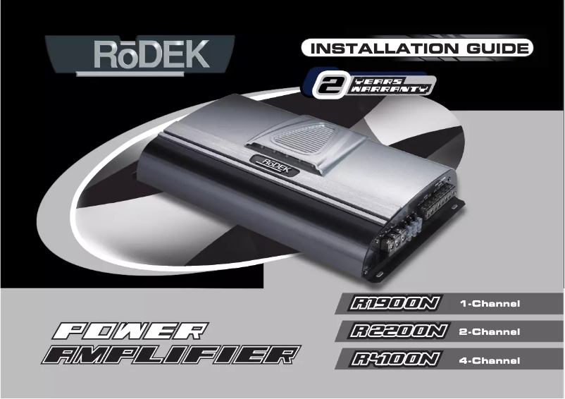 Página 1 del manual Manual de usuario Rodek R2200N