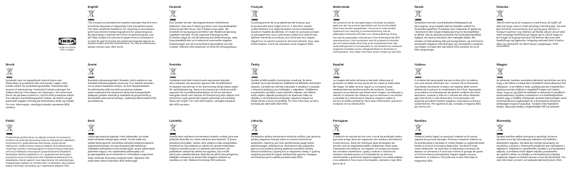 Page 1 de la notice Manuel utilisateur Ikea ALLARP 804.160.95