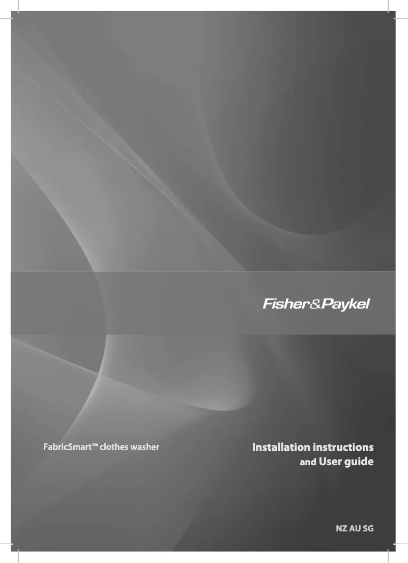 Page 1 de la notice Manuel utilisateur Fisher & Paykel WA70T60FW1 FabricSmart