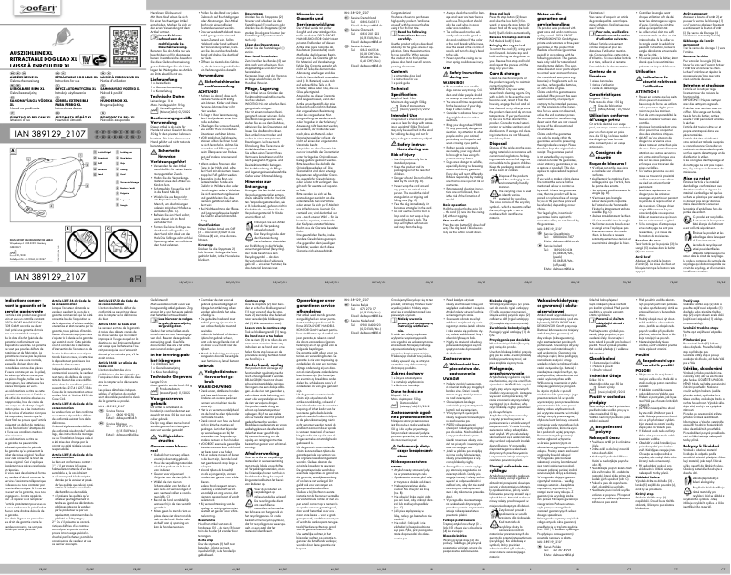 Page 1 de la notice Manuel utilisateur Zoofari IAN 389129