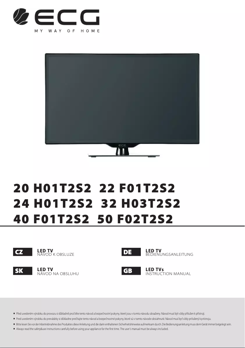 Page 1 of the manual Instruction Manual ECG 32 H03T2S2