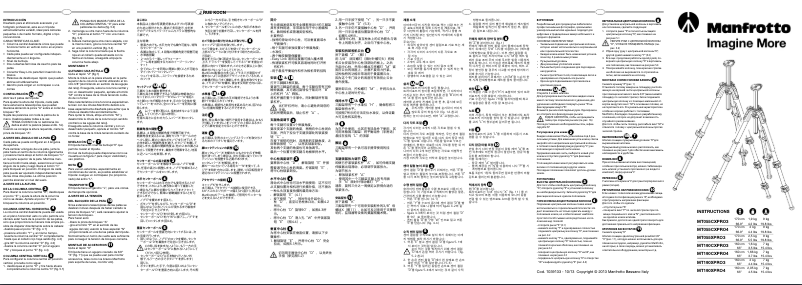 Page 1 de la notice Manuel utilisateur Manfrotto MK055XPRO3-BHQ2