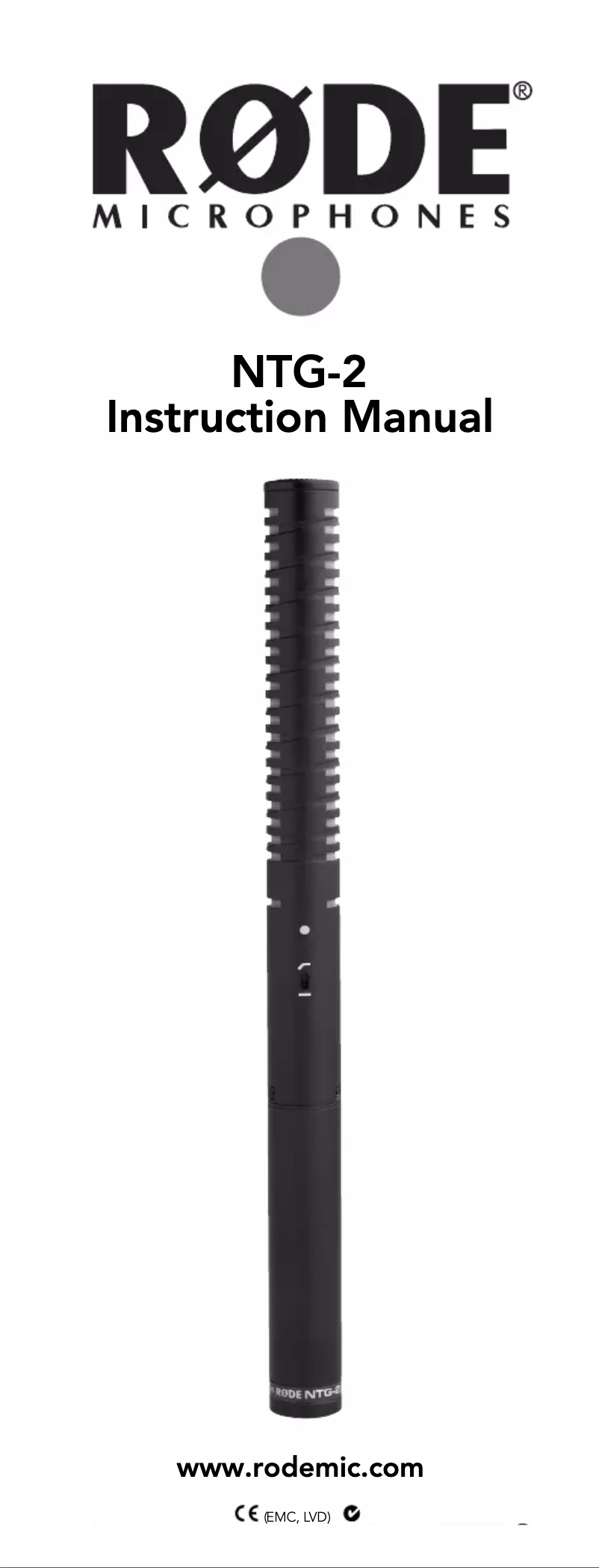 Page 1 de la notice Manuel utilisateur Røde Rode NTG 2