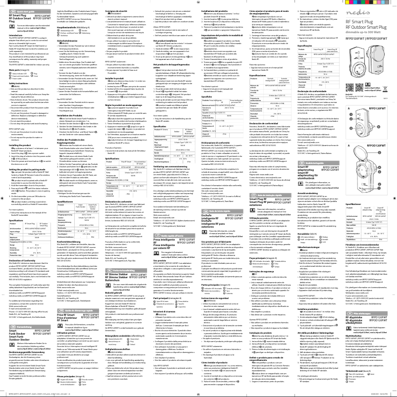 Página 1 del manual Manual de usuario Nedis RFPOD120FWT