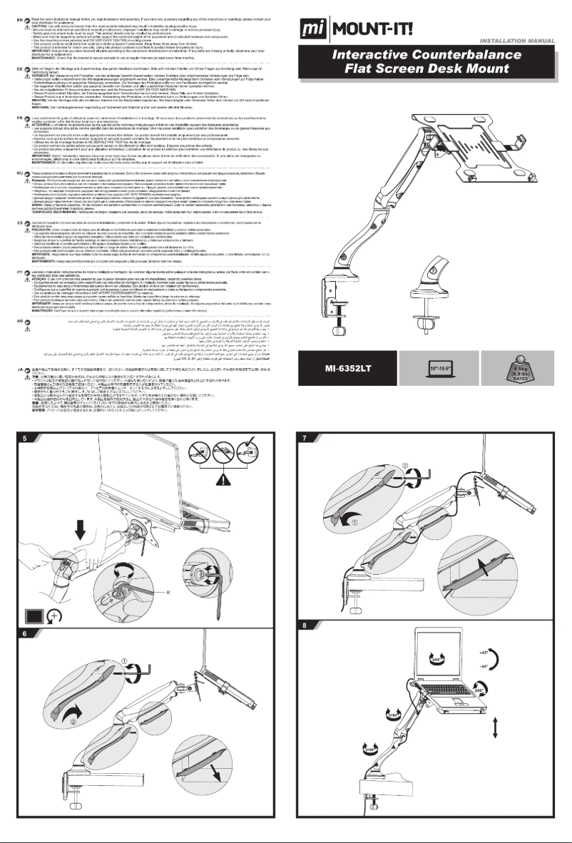 Page 1 of the manual User Manual Mount-It! MI-6352LT