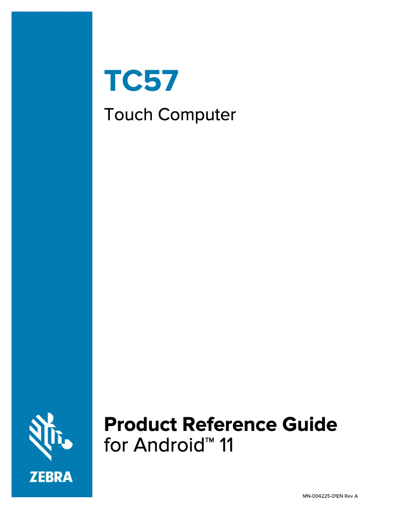 Page 1 de la notice Manuel utilisateur Zebra TC57