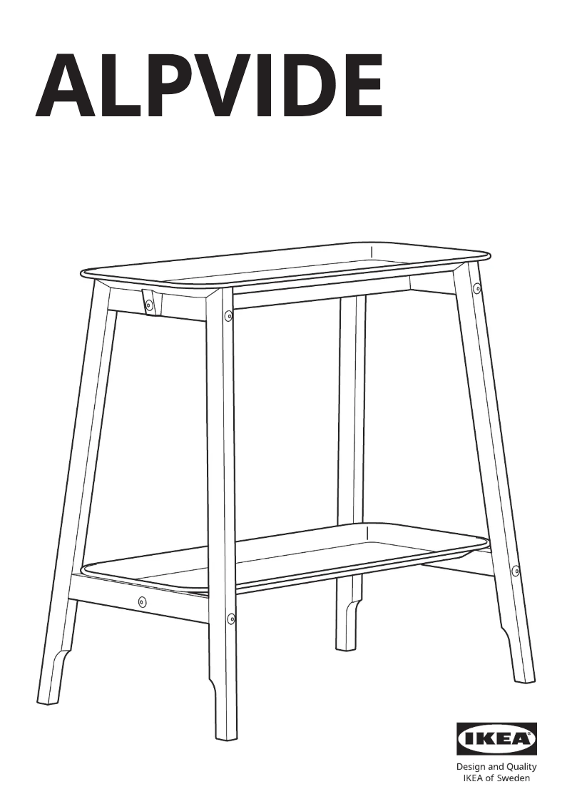Page 1 de la notice Manuel utilisateur Ikea ALPVIDE 105.462.60