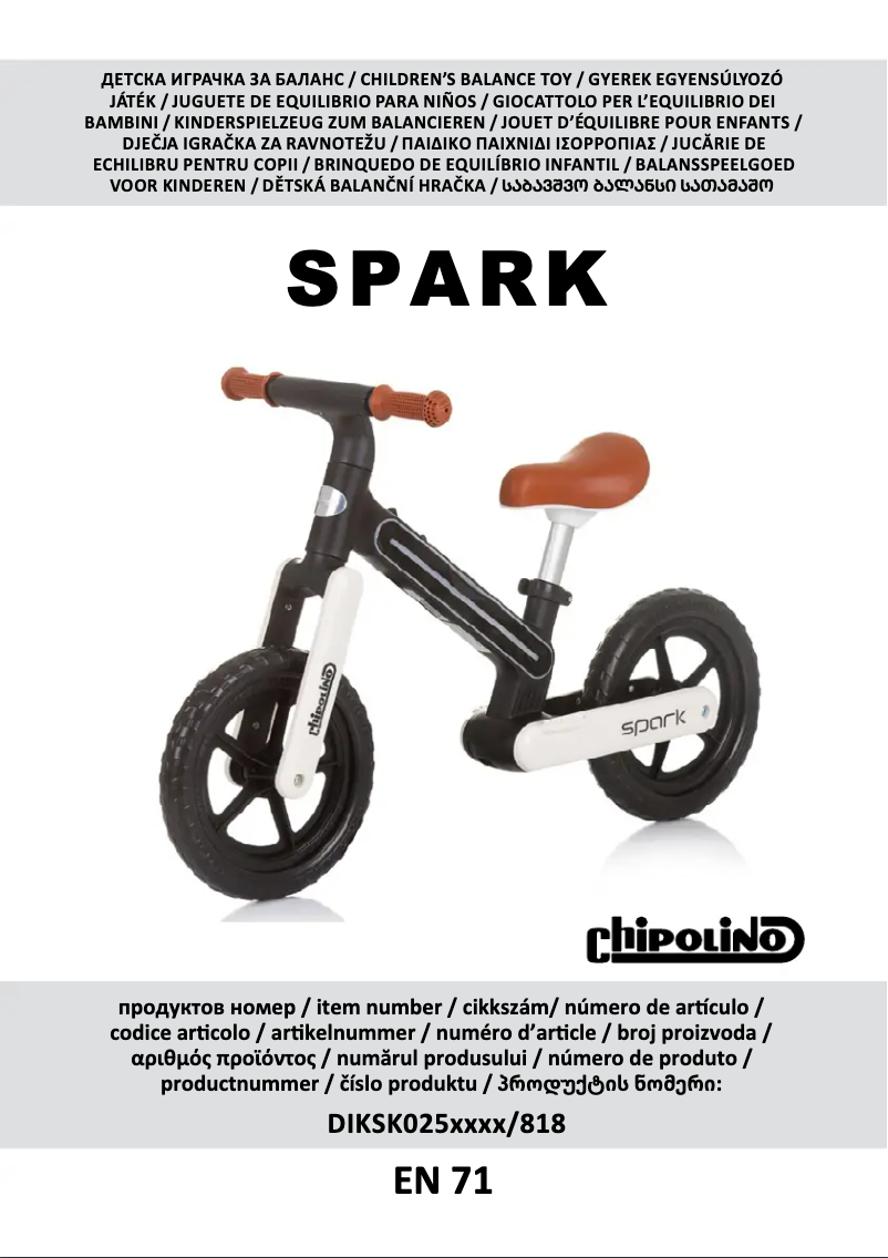 Page 1 de la notice Manuel utilisateur Chipolino Spark