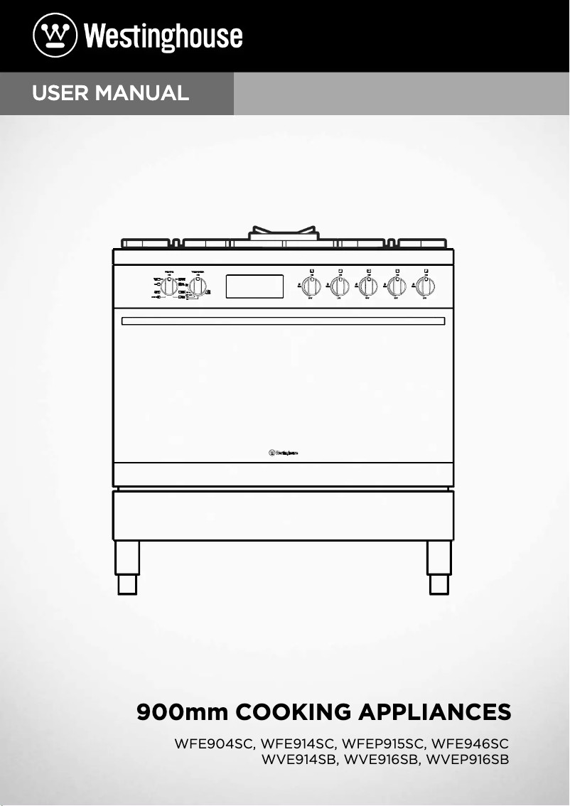 Page 1 de la notice Manuel utilisateur Westinghouse WFE946SC