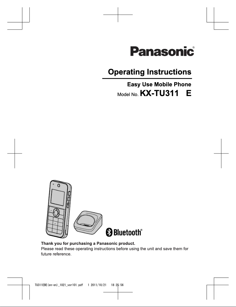 Página 1 del manual Manual de usuario Panasonic KX-TU311EBE