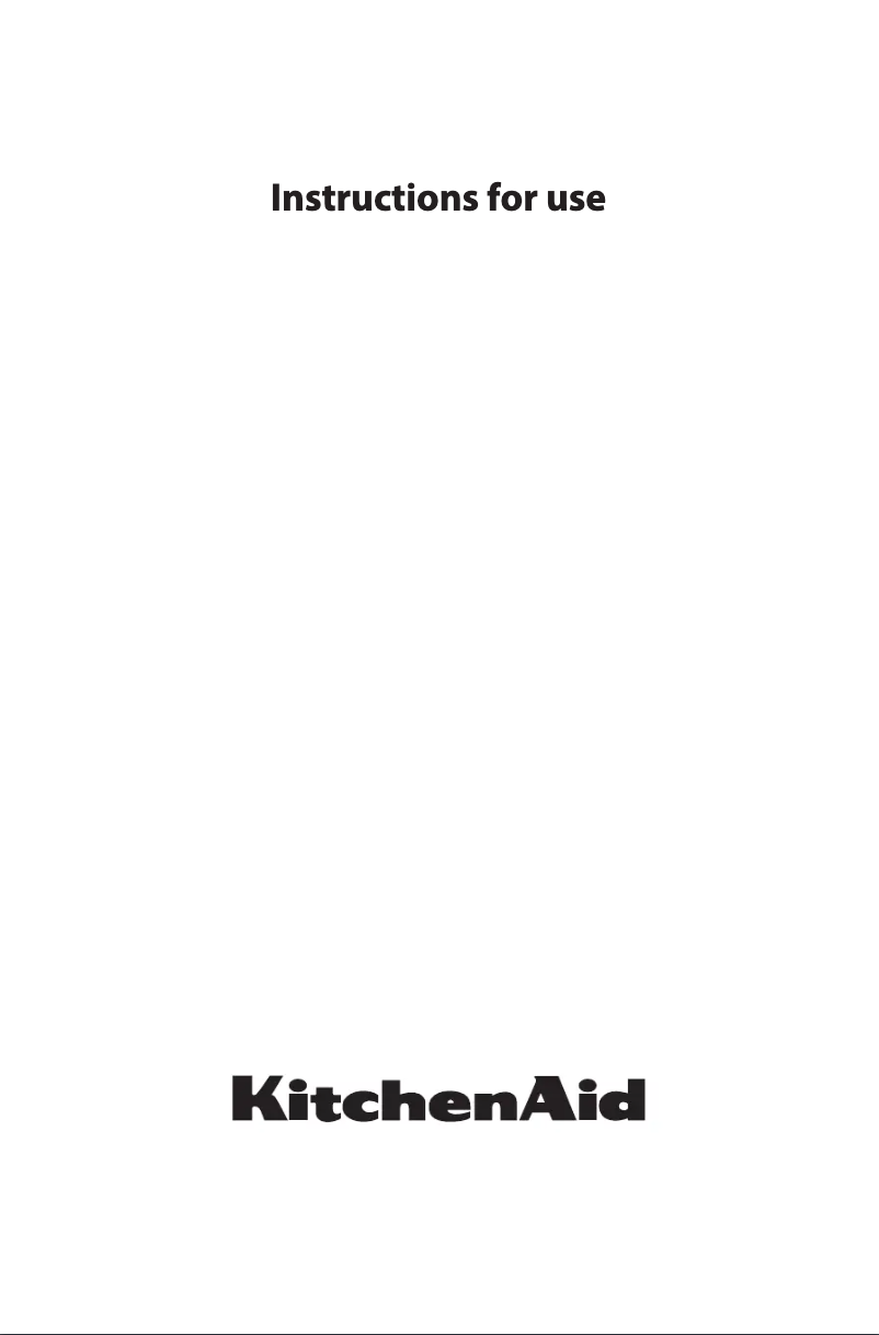 Page 1 de la notice Manuel utilisateur KitchenAid KOASSB 60600