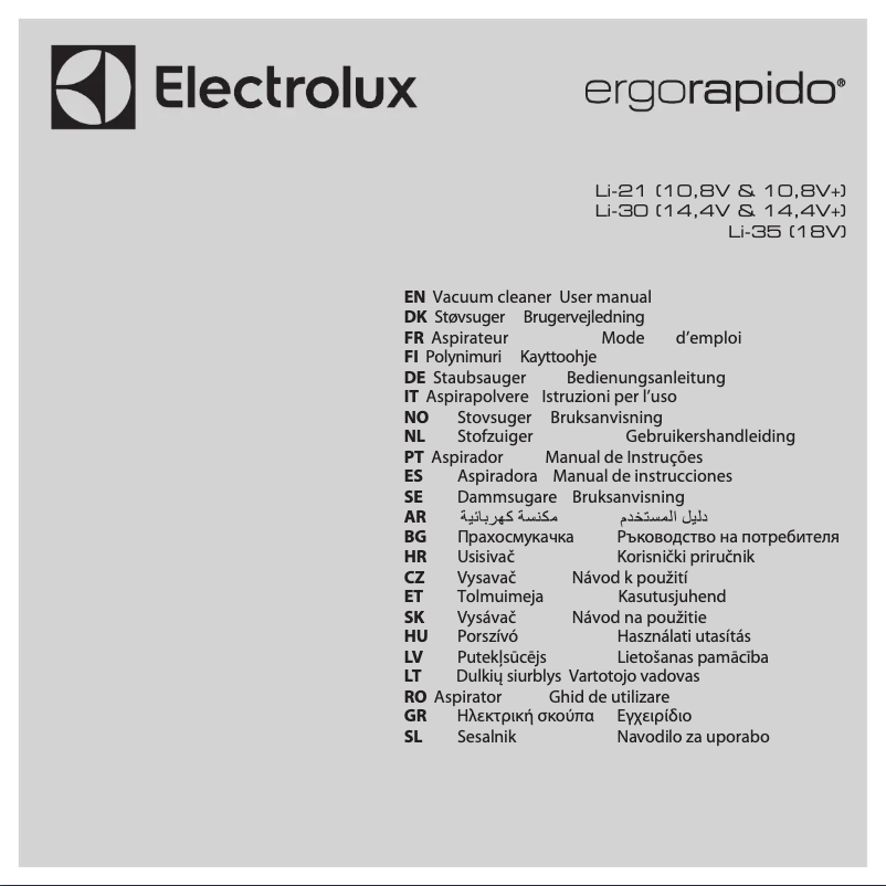 Página 1 del manual Manual de usuario Electrolux Ergorapido ZB3101