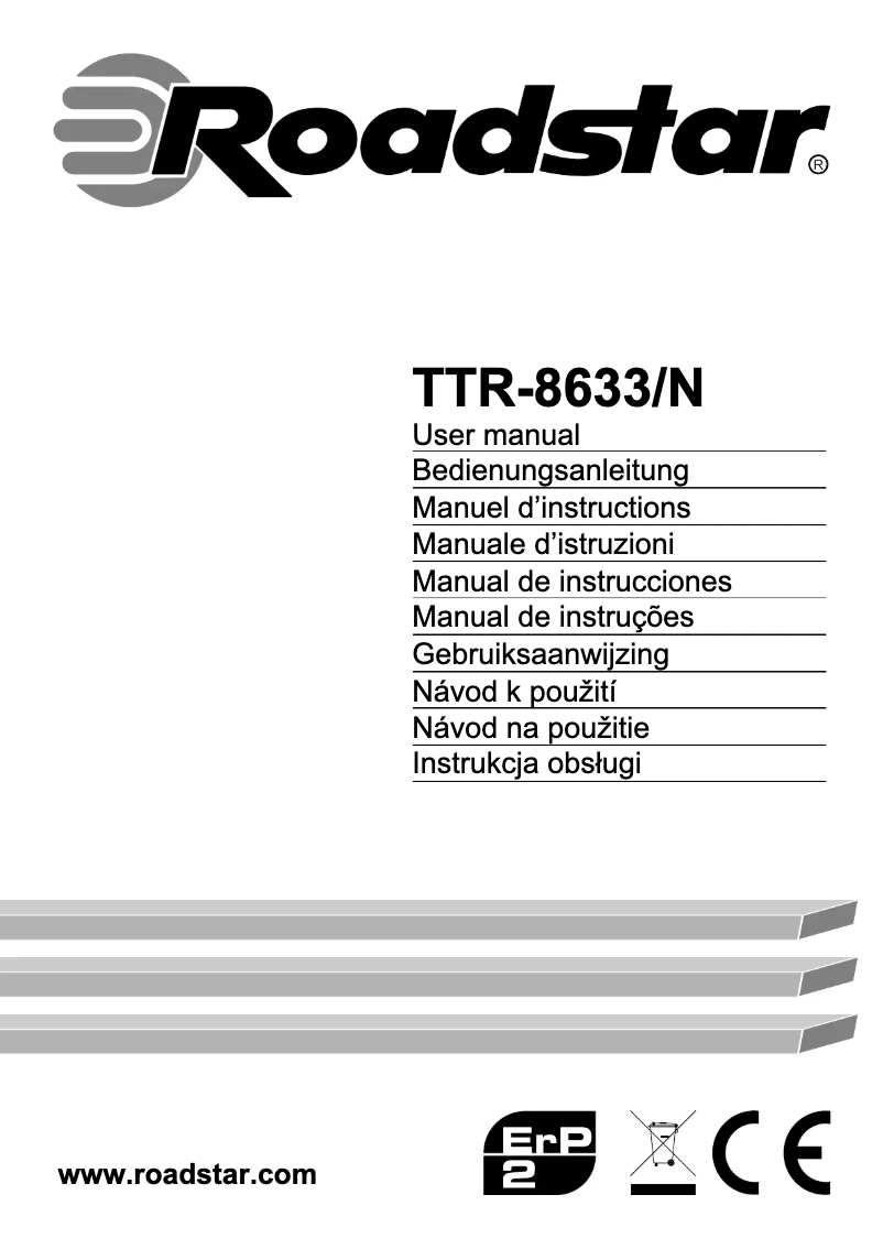 Page 1 de la notice Manuel utilisateur Roadstar TTR-8633N