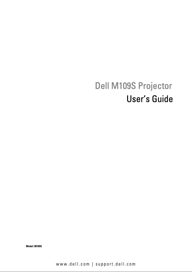 Page 1 de la notice Manuel utilisateur Dell M109S