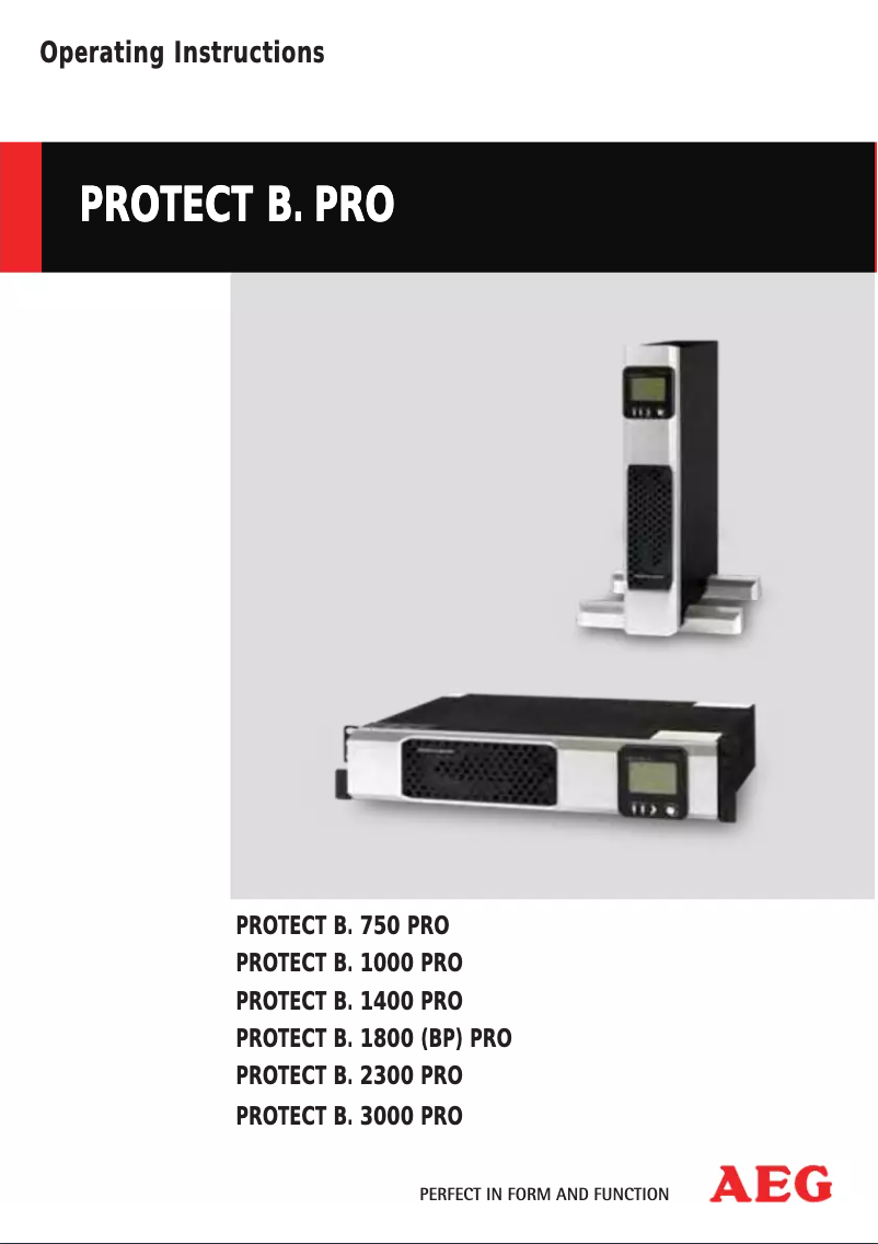 Página 1 del manual Manual de usuario AEG Protect B.1400 PRO