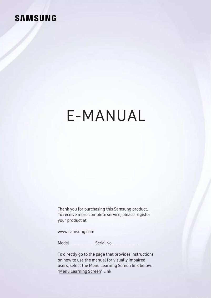 Página 1 del manual Manual de usuario Samsung QE55Q67RAU