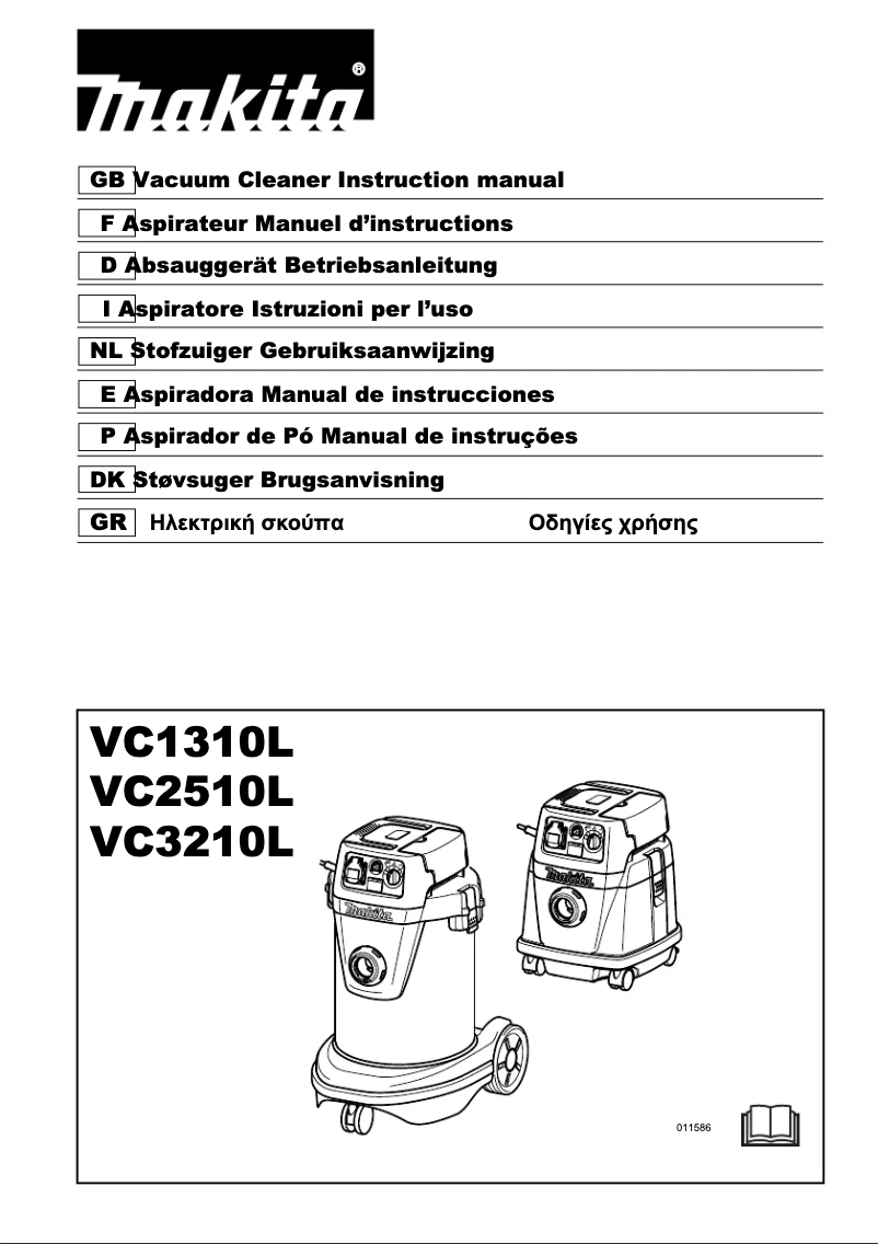Page 1 de la notice Manuel utilisateur Makita VC3210L
