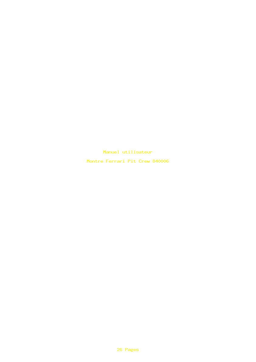 Page 1 de la notice Manuel utilisateur Ferrari Pit Crew 840006