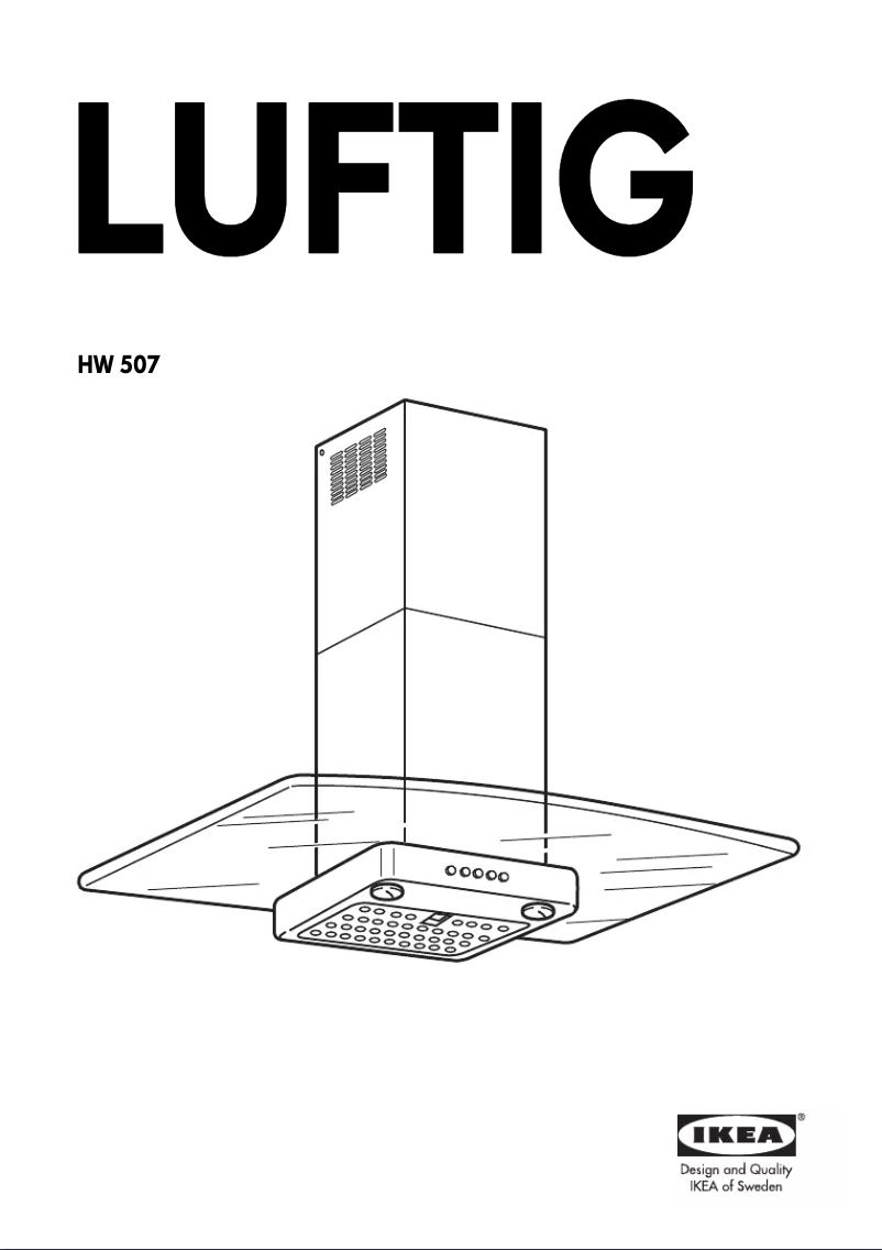Page 1 de la notice Manuel utilisateur Ikea LUFTIG HW507