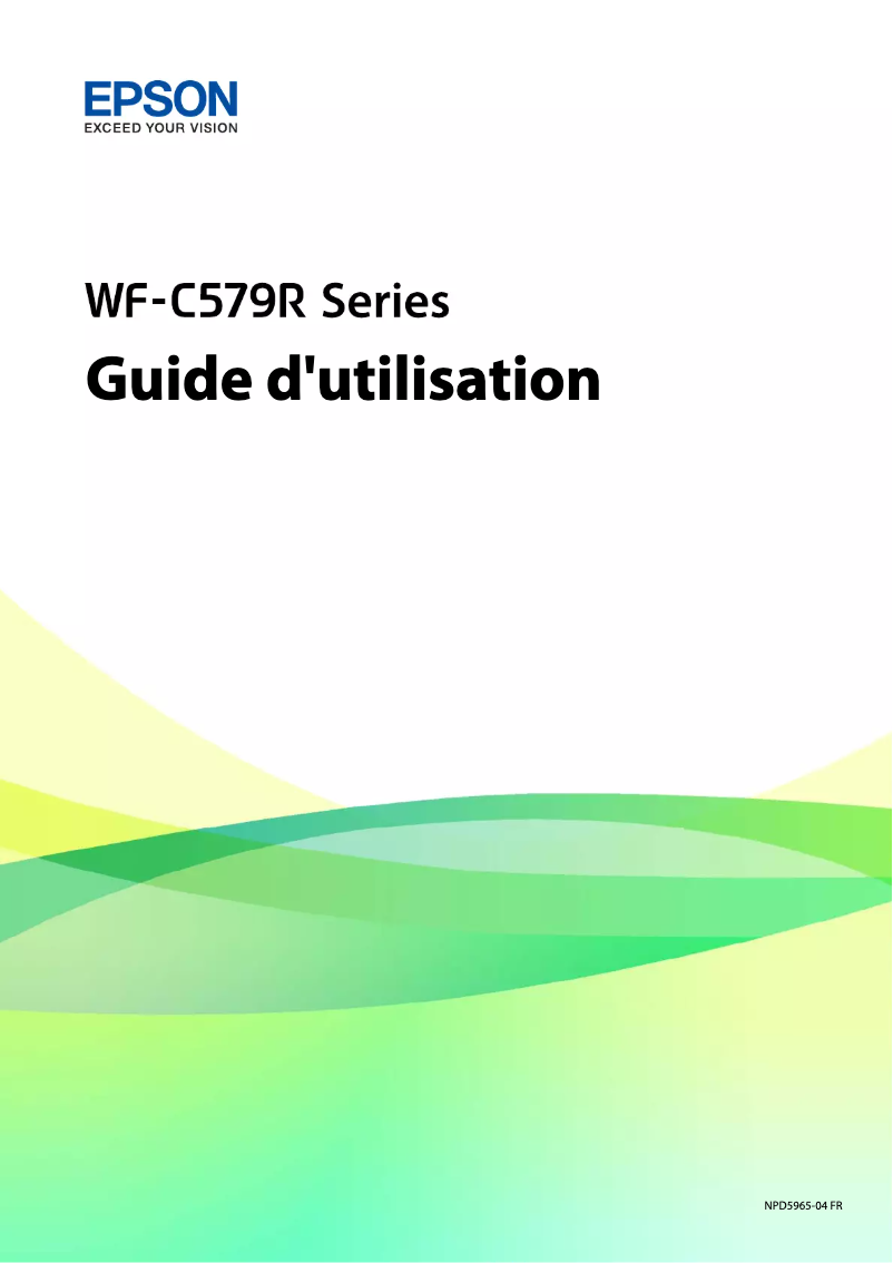 Page 1 de la notice Manuel utilisateur Epson WorkForce Pro WF-C579RB