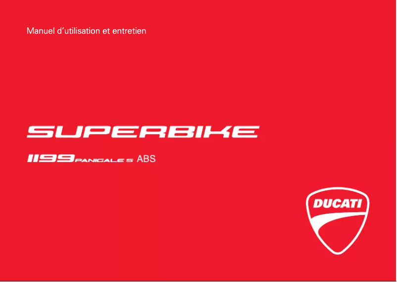 Page 1 of the manual User Manual Ducati 1199 Panigale S ABS (2014)