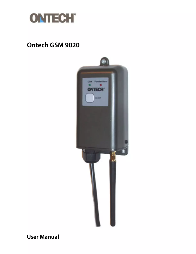 Página 1 del manual Manual de usuario Ontech GSM 9020
