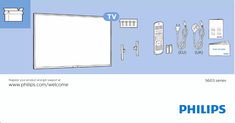 Page n°1 - Guide de démarrage rapide Philips 32PFS5603