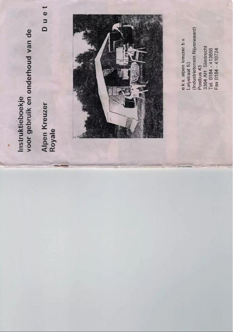 Página 1 del manual Manual de usuario Alpen Kreuzer Royale Duet