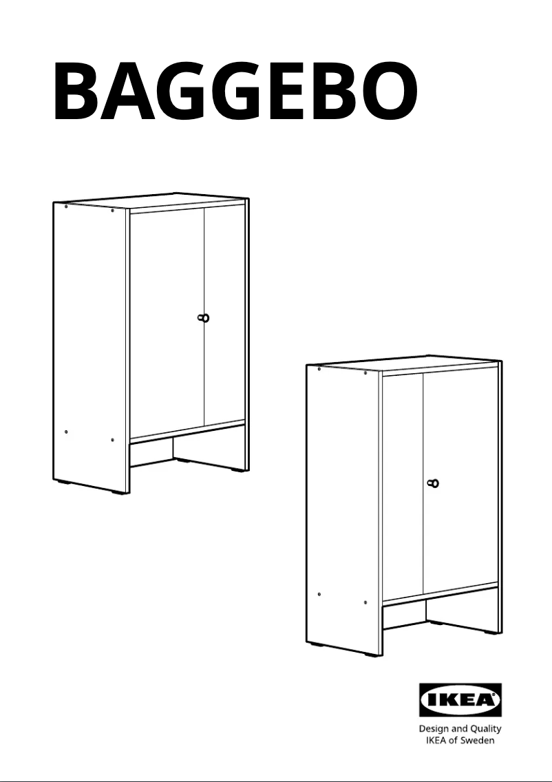 Page 1 de la notice Manuel utilisateur Ikea BAGGEBO 704.838.82