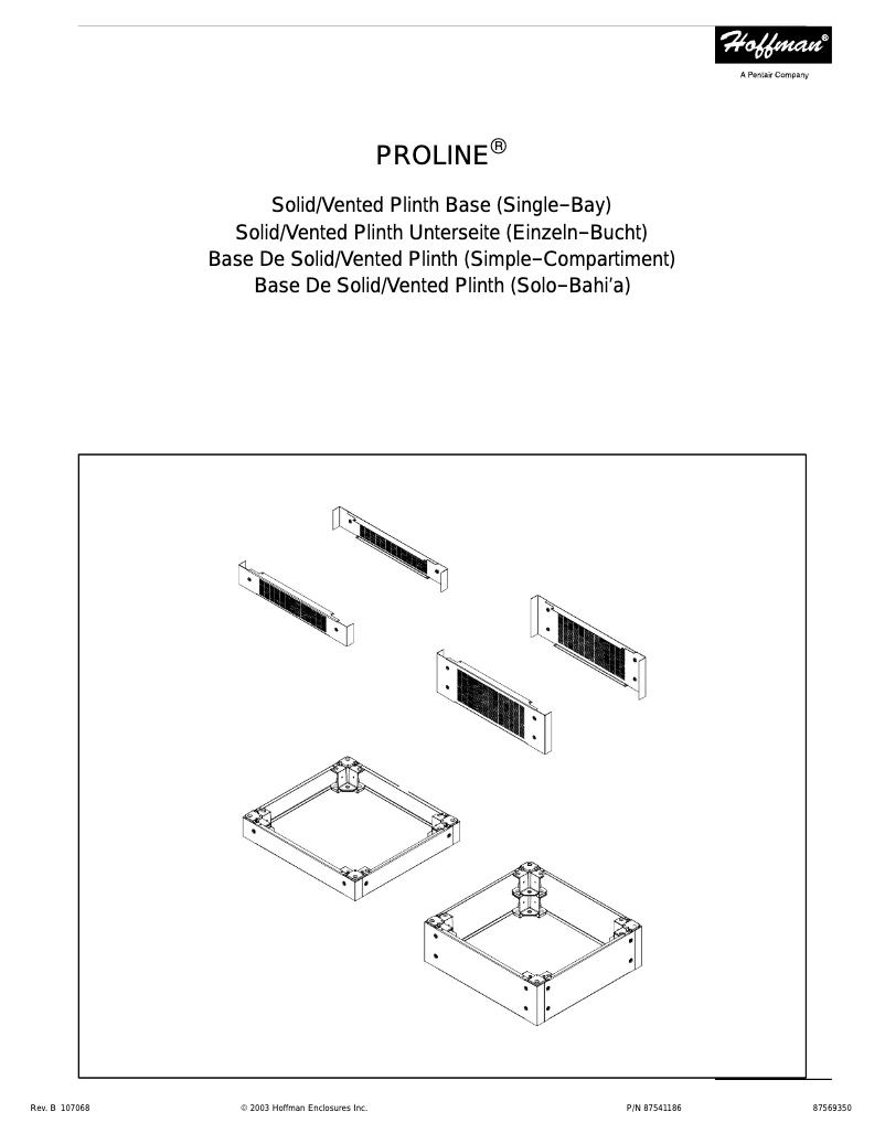 Page 1 de la notice Manuel utilisateur Hoffman PPB1105
