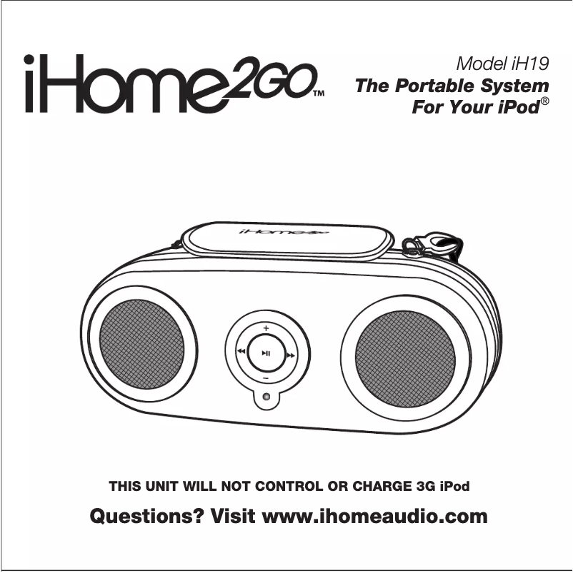 Page 1 de la notice Manuel utilisateur SDI Technologies iH19