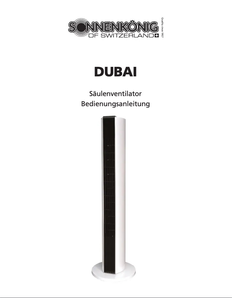 Page 1 de la notice Manuel utilisateur Sonnenkönig Dubai