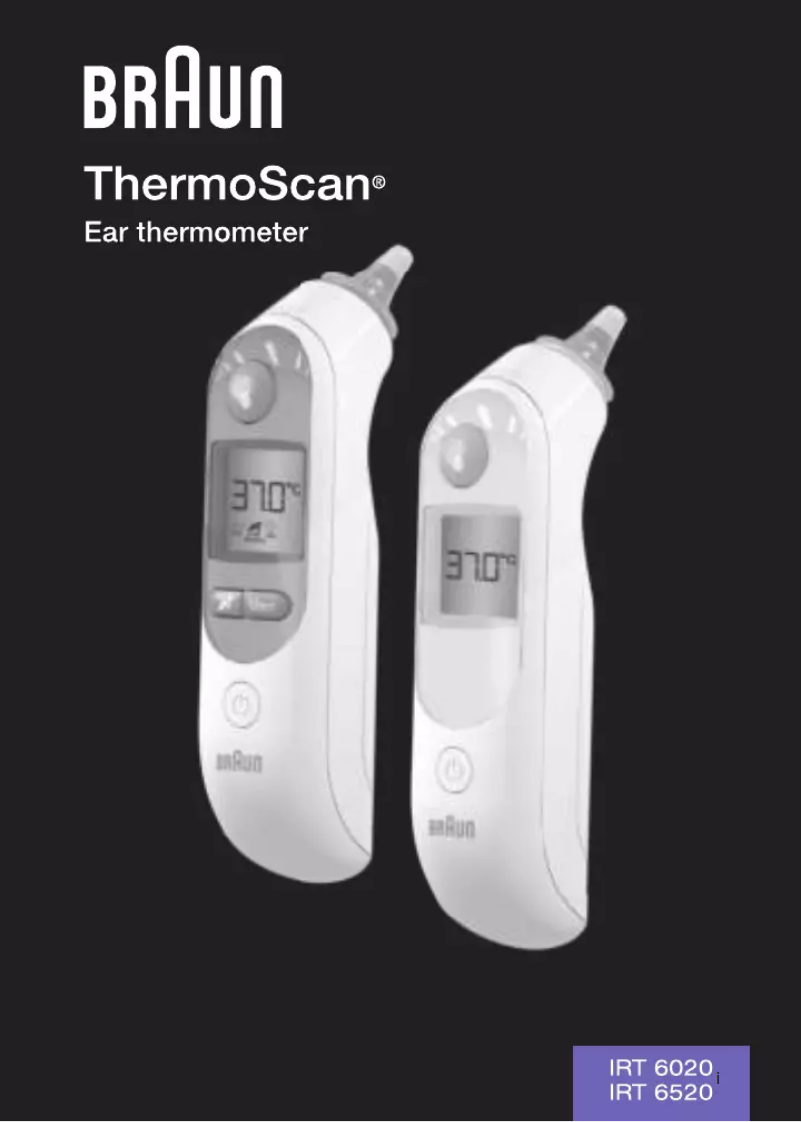 Page 1 de la notice Manuel utilisateur Braun ThermoScan 7 IRT 6520