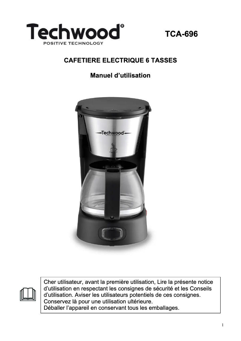 Página 1 del manual Manual de usuario Techwood TCA-206