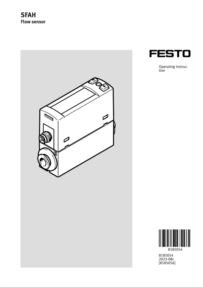 Page 1 de la notice Manuel utilisateur Festo SFAH-50U-Q8S-PNLK-PNVBA-L1
