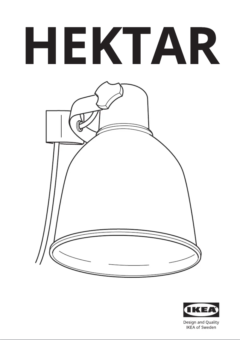 Page 1 de la notice Manuel utilisateur Ikea HEKTAR 305.367.74