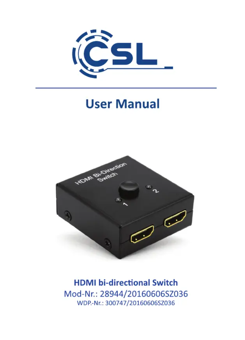 Página 1 del manual Manual de usuario CSL 300747