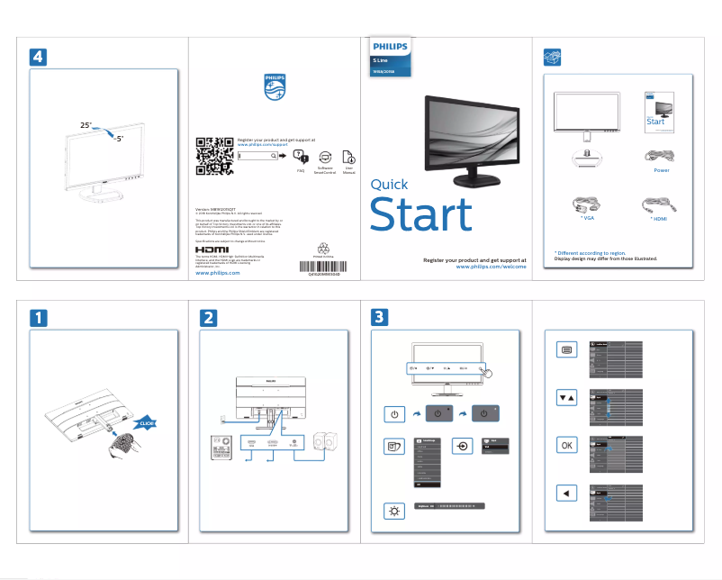 Página 1 del manual Guía de inicio rápido Philips 201S8LHSB2