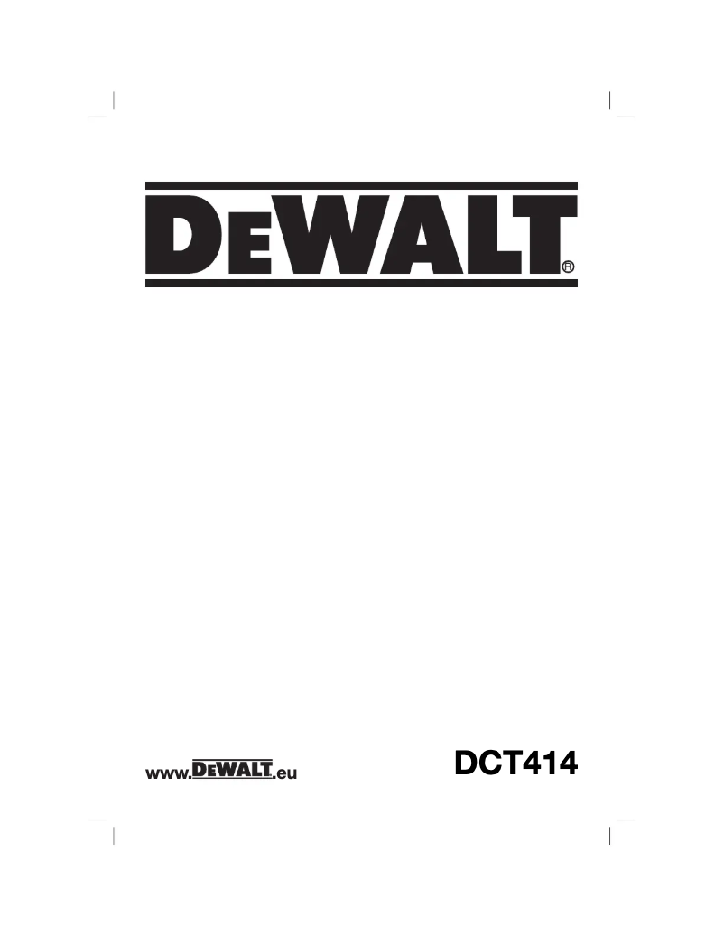 Page 1 de la notice Manuel utilisateur DeWalt DCT414