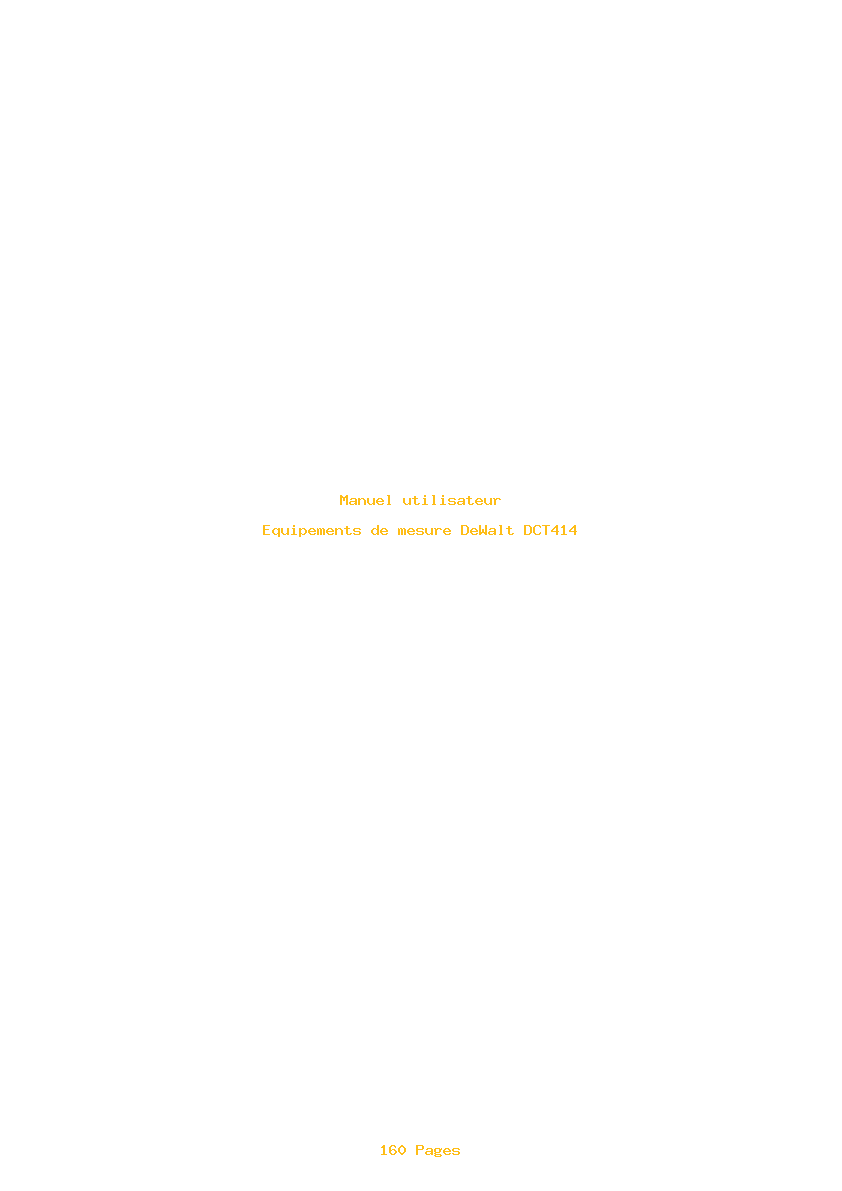 Page 1 de la notice Manuel utilisateur DeWalt DCT414