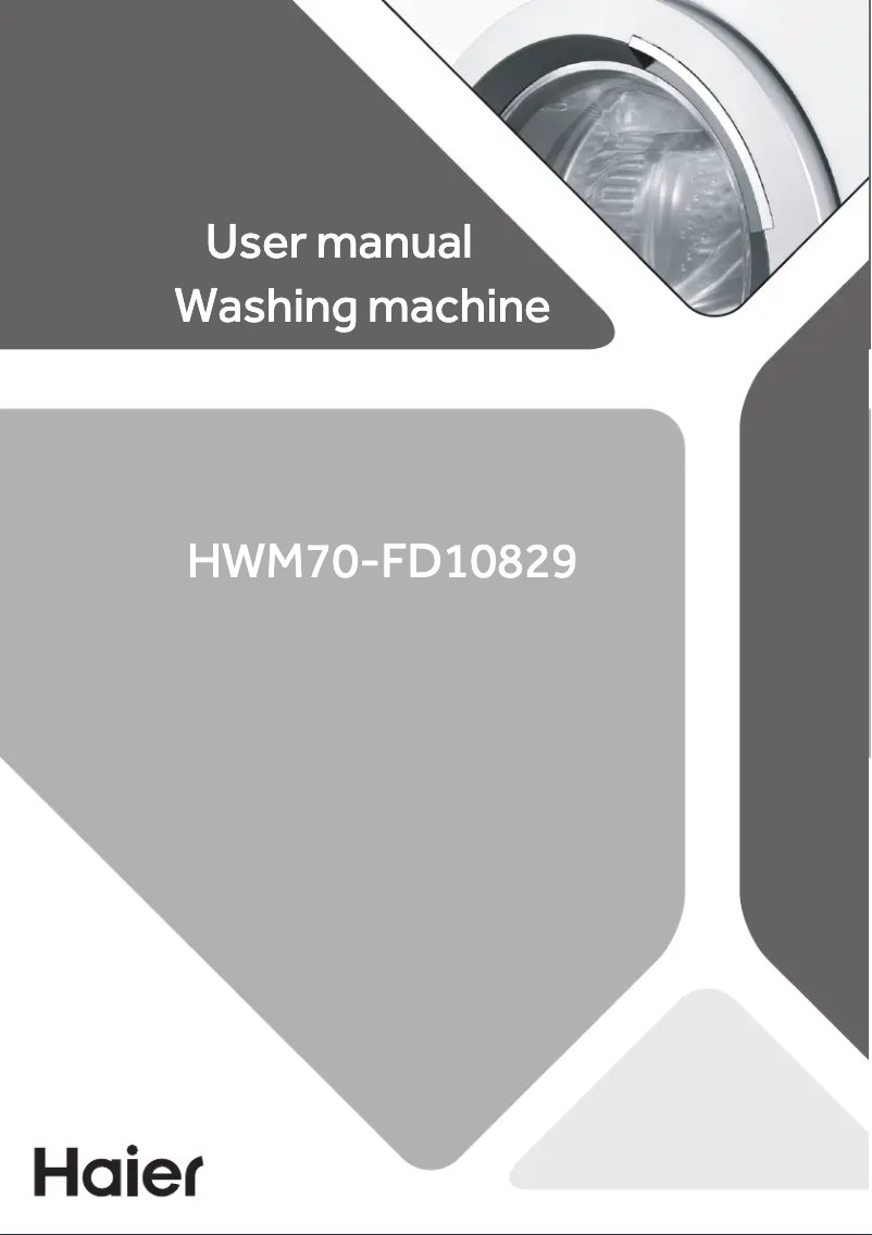 Página 1 del manual Manual de usuario Haier HWM70-FD10829