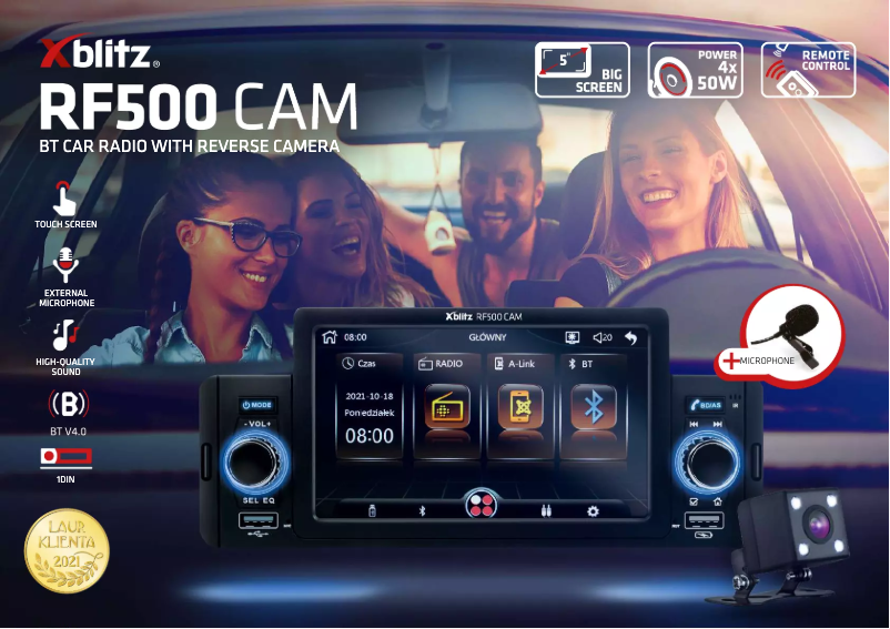 Page 1 de la notice Manuel utilisateur Xblitz RF500 CAM