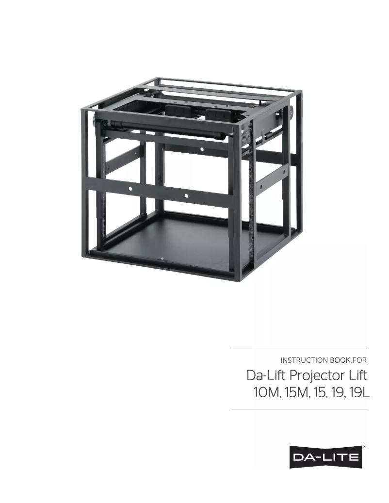 Page 1 de la notice Manuel utilisateur Da-Lite Da-Lift 19L 78090WHT