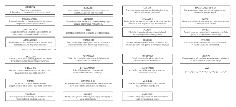 Page 1 de la notice Manuel utilisateur TP-Link Tapo T315