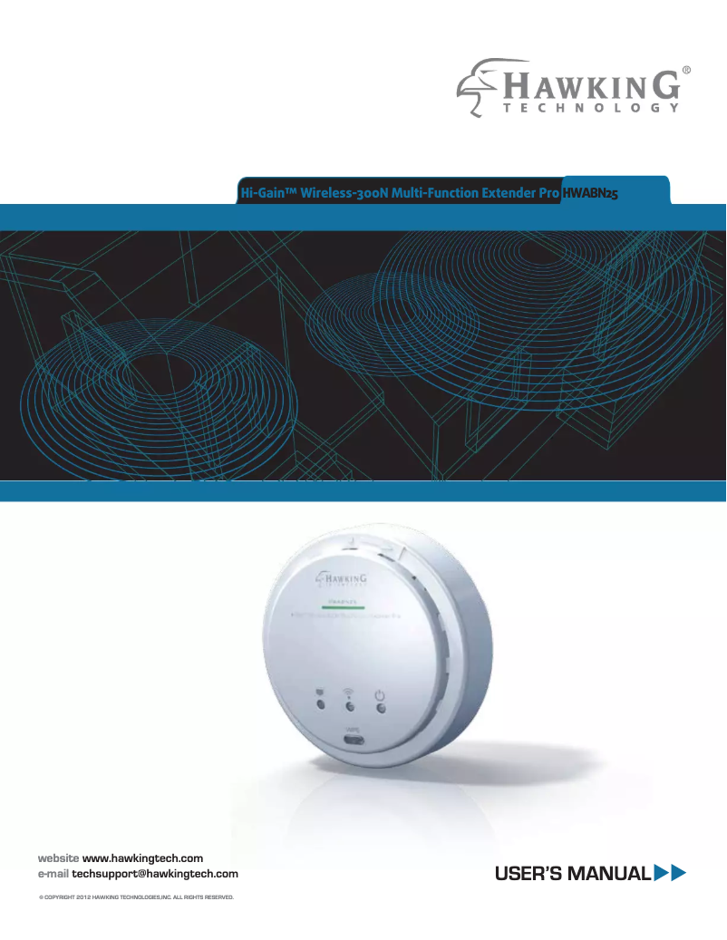 Page 1 de la notice Manuel utilisateur Hawking Technologies Hi-Gain HWABN25