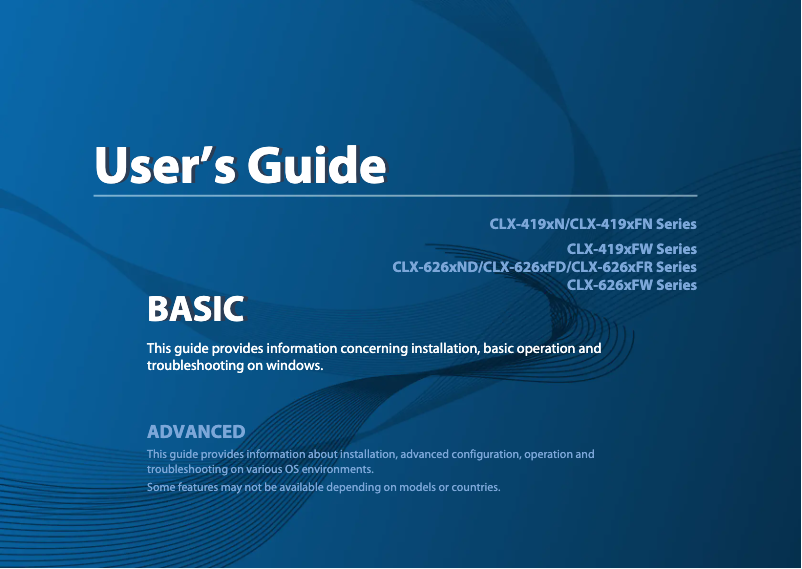 Página 1 del manual Manual de usuario Samsung CLX-6260ND